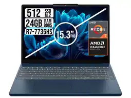 Falabella PORTATIL IdeaPad Slim 3 AMD Ryzen 7 7735HS 24GB RAM 512GB SSD 15.3” WUXGA AZUL oferta