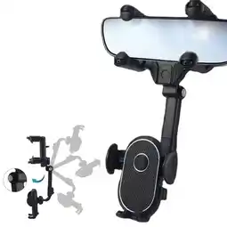 Falabella Soporte Holder Celular Espejo Retrovisor Carro 360 Rotación oferta