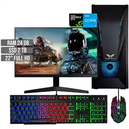 Falabella PC EQUIPO GAMER INTEL CORE I5-12400 GTX 1650 4GB SSD 2TB RAM 24GB LED 22 FHD oferta