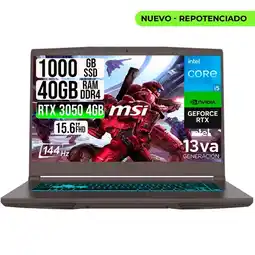 Falabella PORTATIL THIN 15 INTEL I5-13420H RTX 30504GB SSD 1TB RAM 40GB 15.6 FHD 144HZ oferta