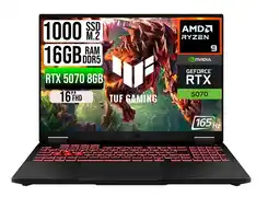 Falabella PORTATIL TUF A16 AMD RYZEN 9 270 RTX 5070 8GB SSD 1TB RAM 16GB 16 FHD 165HZ oferta