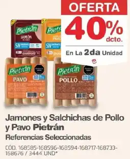 Makro Pietrán jamones y salchichas de pollo y pavo oferta