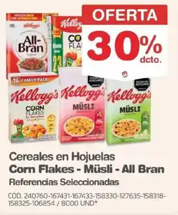 Makro Kellogg's corn flakes-müsli - all bran cereales en hojuelas oferta