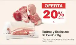 Makro Tocinos y espinazos de cerdo oferta