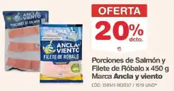 Makro Ancla y viento porciones de salmón y filete de róbalo oferta