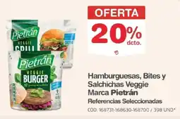 Makro Pietrán hamburguesas, bites y salchichas veggie oferta