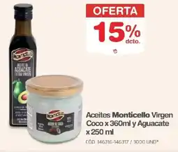 Makro Monticello aceites virgen coco oferta