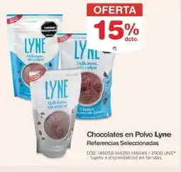 Makro Lyne chocolates en polvo referencias seleccionadas oferta