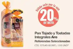 Makro Aro pan tajado y tostadas integrales oferta