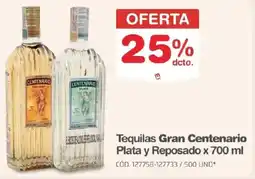 Makro Gran centenario tequilas plata y reposado oferta