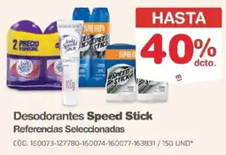 Makro Speed stick desodorantes referencias seleccionadas oferta