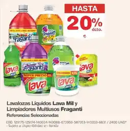 Makro Lava mil lavalozas líquidos y fraganti limpiadores multiusos oferta