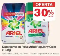 Makro Ariel detergente en polvo regular y color oferta