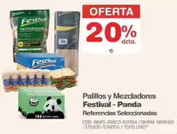 Makro Festival - Panda palillos y mezcladores oferta