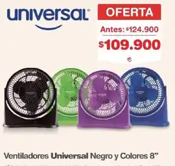 Makro Universal ventiladores negro y colores 8" oferta
