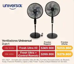 Makro Universal ventiladores 3 en 1 oferta