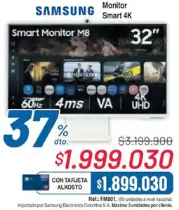Alkosto Samsung monitor smart 32" oferta