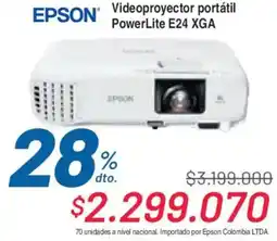 Alkosto Epson videoproyector portátil powerlite E24 XGA oferta