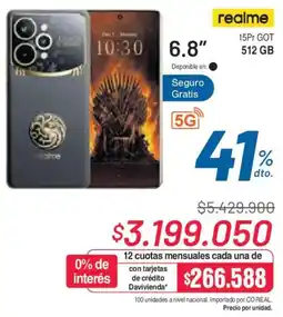 Alkosto Realme 15pr got 6.8" oferta