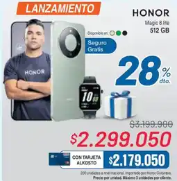 Alkosto Honor magic 8 lite oferta