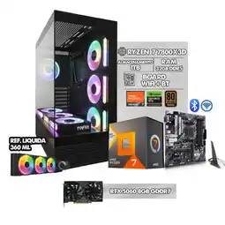 Falabella COMPUTADOR GAMER RYZEN 7 7800X3D/ RTX 5060 8GB/ BOARD AM5 WIFI/BT/ LIQUIDA 360ML/ RAM 32GB - SSD 1TB oferta