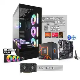 Falabella COMPUTADOR GAMER RYZEN 9 7900X + RX 9060XT 8GB/ LIQUIDA 360ML/ RAM 32GB/ 2TB/ BOARD AM5 WI-FI oferta