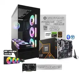 Falabella PC GAMER RYZEN 7 9700X/ RTX 5060 8GB/ LIQUIDA 360MM/ BOARD AM5 WIFI-BT/ RAM 32GB DDR5/ 2TB oferta