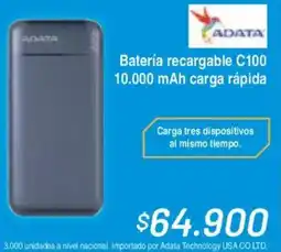 Alkosto Adata batería recargable C00 10.000 mAh carga rápida oferta