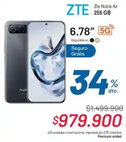 Alkosto Zte zle nubia air oferta