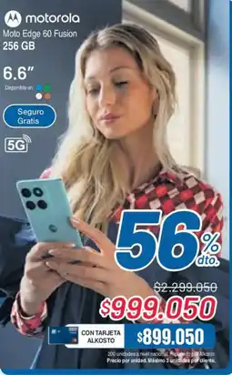 Alkosto Motorola moto edge 60 fusion 6.6" oferta