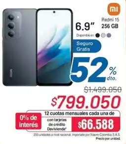 Alkosto Redmi 15 6.9" oferta