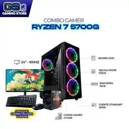 Falabella PC GAMER RYZEN 7 5700G 24 FHD 100HZ / 16GB SSD 512GB BOARD A520 oferta