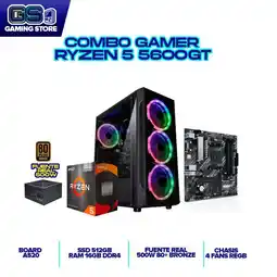 Falabella TORRE GAMER RYZEN 5 5600GT RAM 16GB 512GB NVME A520 CHASIS 4 FANS RGB 500W oferta