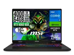 Falabella PORTATIL SWORD 16HX INTEL CORE I7-13700HX RTX4060 8GB SSD 4TB RAM 64GB 16 FHD 165HZ oferta