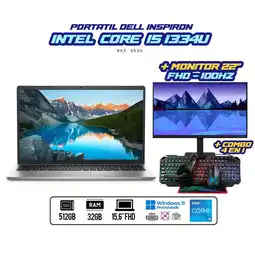 Falabella PORTATIL INSPIRON Monitor 22 100Hz INTEL CI5 1334U RAM 32GB DDR4 SSD 512GB COMBO oferta