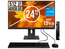 Falabella COMPUTADOR TINY INTEL CORE I5-13420H SSD 512GB RAM 40GB 24 FHD E24-40 oferta