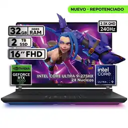 Falabella LAPTOP GAMER ROG STRIX SCAR 16″ 2.5K RTX 5080 32GB RAM 2 TB SSD + Combo ROG oferta