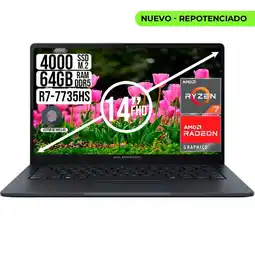 Falabella PORTATIL EXPERTBOOK AMD RYZEN 7-7735HS SSD 4TB RAM 64GB 14 FHD oferta