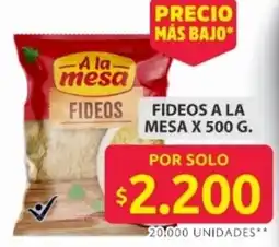 Ara A la mesa fideos oferta