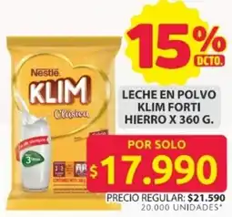 Ara Nestlé klim leche en polvo forti hierro oferta