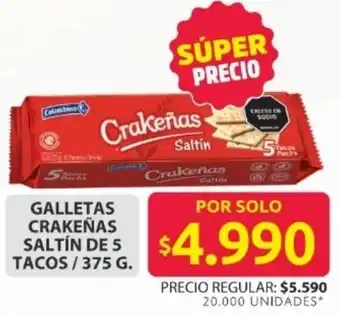 Crakeñas saltín galletas de 5 tacos