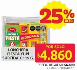Ara Yupi surtida lonchera fiesta oferta