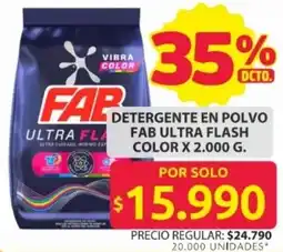 Ara Fab ultra flash color detergente en polvo oferta