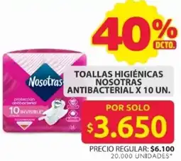 Ara Nosotras toallas higiénicas antibacterial oferta