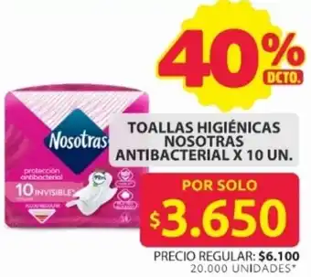 Ara Nosotras toallas higiénicas antibacterial oferta