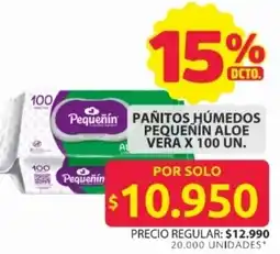 Ara Pequeñín pañitos húmedosaloe vera oferta