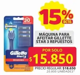Ara Gillette máquina para afeitar star 3 repuestos oferta