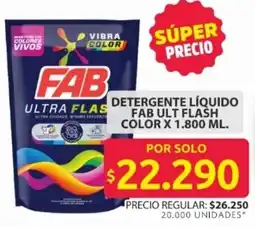 Ara Fab ult flash detergente líquido color oferta