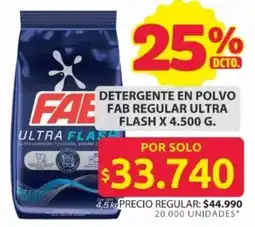 Ara Fab detergente en polvo regular ultra flash oferta