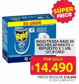 Ara Raid insecticida 30 noches aparato + repuesto oferta